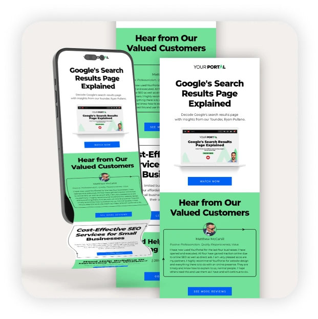 A post explaining Google search result page