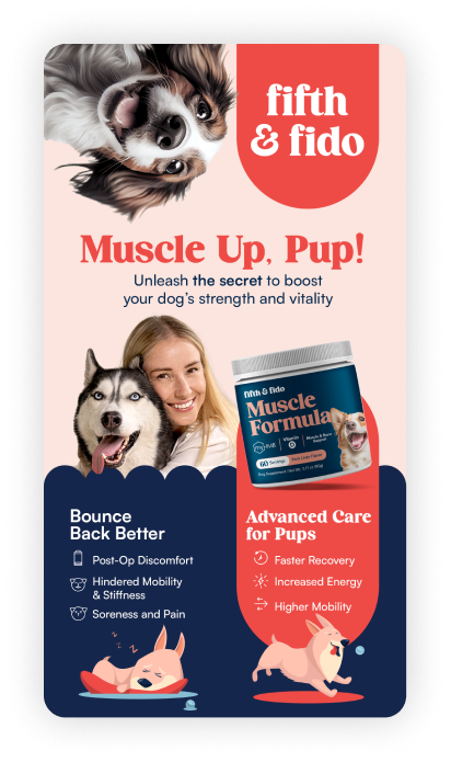 A woman hugging her dog while promoting nutritious dog food