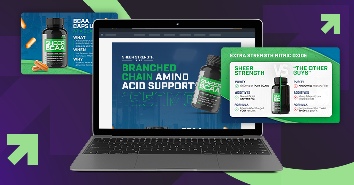 an image of a notebook displaying an advertisement